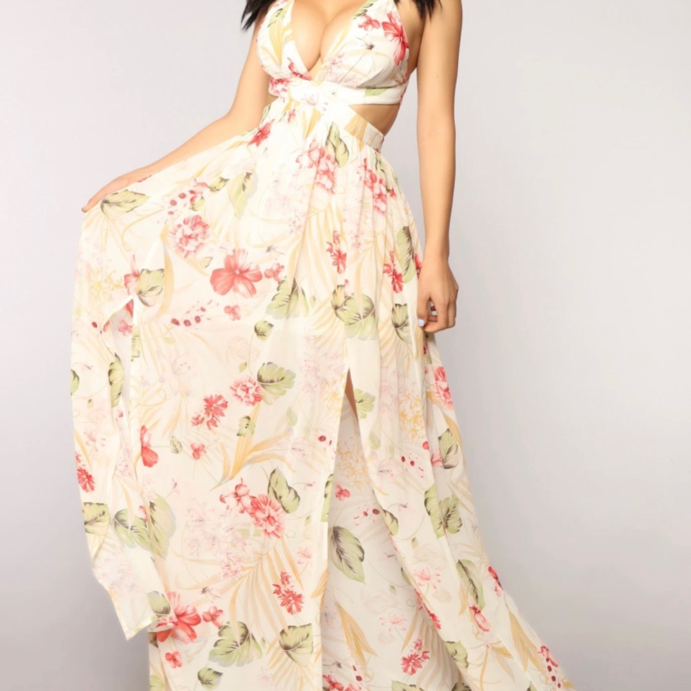 Lanai Maxi Dress - Ivory Flora